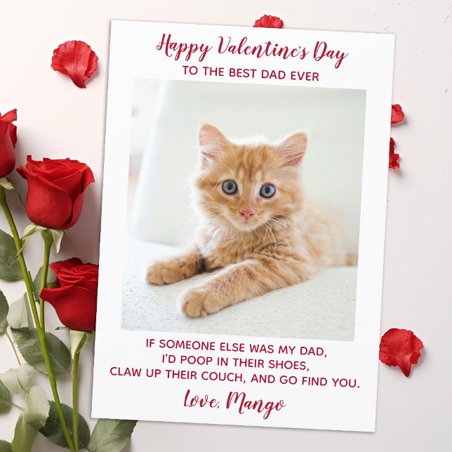 Valentines day Best Pappa någonsin, Anpassningsbar Julkort (Skapare uppladdad)