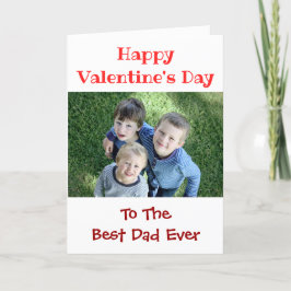 Valentines day Best Pappa någonsin cute Kids Photo Helgkort