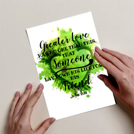 Valentines Day Bibelvers: Johannes 15:13 Helgkort