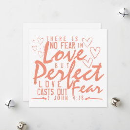 Valentines day Bible Verse: 1 John 4:18 Julkort