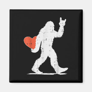 Valentines day Bigfoot Sten Heart Sasquatch Women Magnet