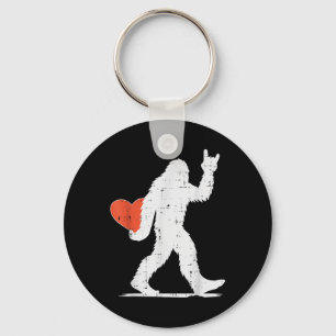Valentines day Bigfoot Sten Heart Sasquatch Women Nyckelring