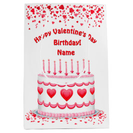 Valentine's Day Birthday Cake Customizable Candles