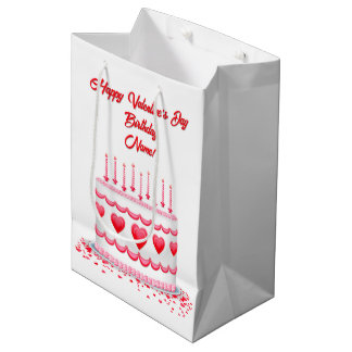 Valentine's Day Birthday Cake Customizable Candles