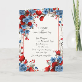 Valentines day Blommigt Vänskap Christian Helgkort