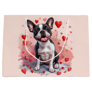 Valentines day Boston Terrier Hund