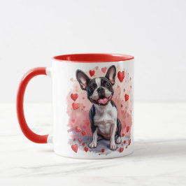 Valentines day Boston Terrier Hund Mugg