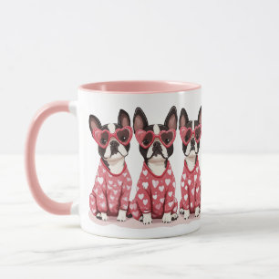 Valentines day Boston Terrier Hundar Mugg