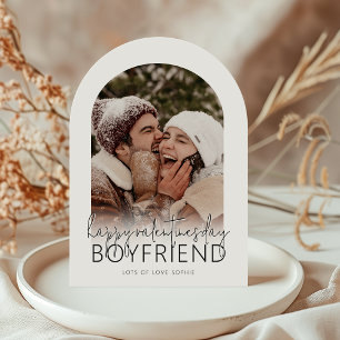Valentines day Boykompis Arched Photo Inbjudningar