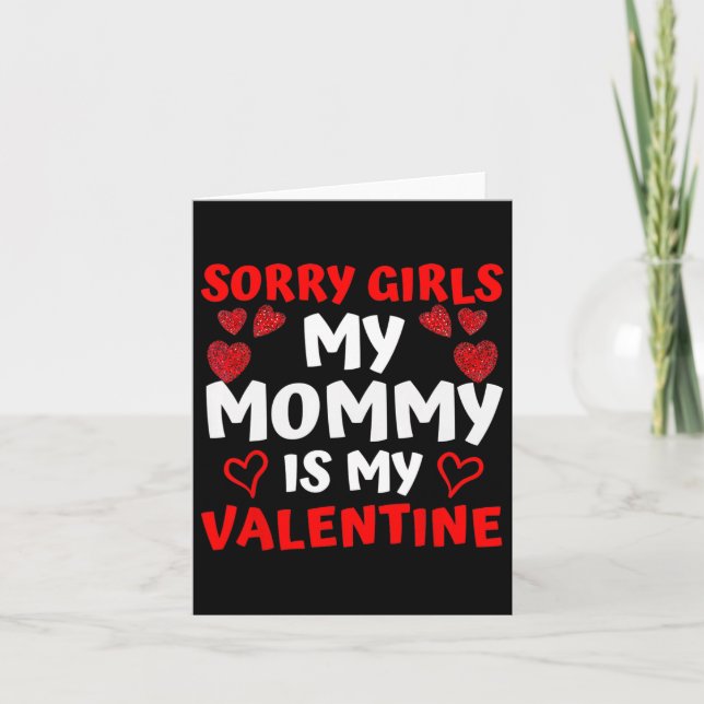 Valentines day Boys beklagar att mina Mammor är mi Kort (Framsida)