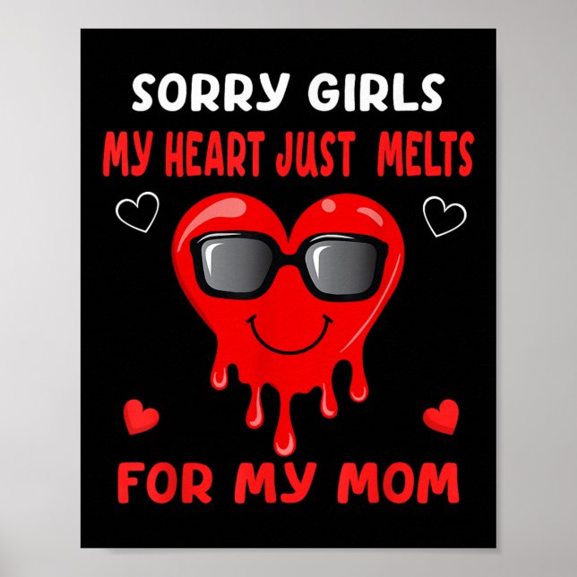 Valentines day Boys Kids känner mitt hjärta bara s Poster (Framsidan)