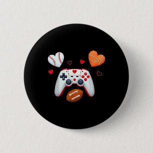 Valentines day Boys Manar Hearts Gaming Basketball Knapp