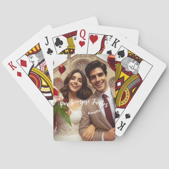 Valentines day Candy Hearts Anpassningsbar Photo S Casinokort (Baksidan)