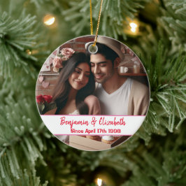 Valentines day Candy Hearts Anpassningsbar Photo S Julgransprydnad Keramik