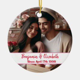 Valentines day Candy Hearts Anpassningsbar Photo S Julgransprydnad Keramik