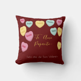 Valentines day Candy Hearts Anpassningsbar Photo S Kudde