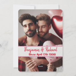 Valentines day | Candy Hearts Gay Couple Roligt Ph Julkort