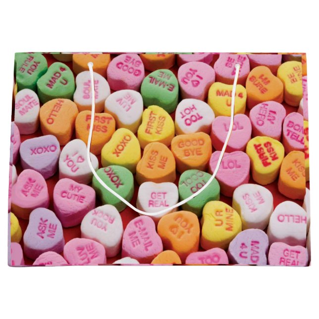 Valentines day Candy Hearts Gift Bag (Framsidan)