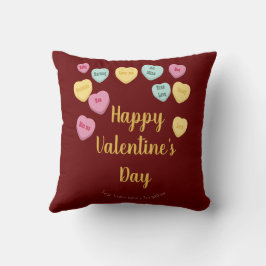 Valentines day | Candy Hearts HBT Anpassningsbar P Kudde