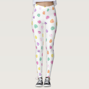 Valentines day Candy Hearts Mönster Leggings