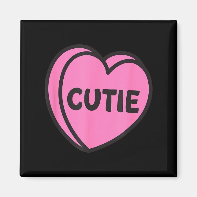 Valentines Day Candy Sweet Hearts Love Cutie  Magnet (Framsidan)