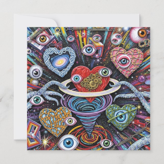 Valentines Day Card by Obso 4 Pixlyne Julkort (Framsida)