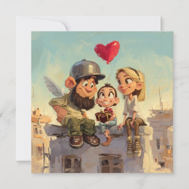 Valentines Day Card by Roombirth 1 Pixlyne Julkort (Framsida)