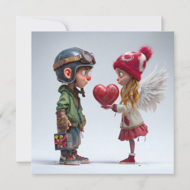 Valentines Day Card by Roombirth 5 Pixlyne Julkort (Framsida)