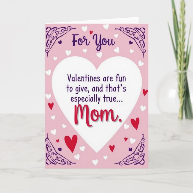 Valentines Day Card For Mom Kort (Framsida)