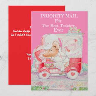 Valentine's Day Card for Teacher Julkort