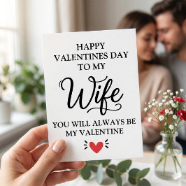Valentines Day Card for Wife New Mom Personalized Julkort