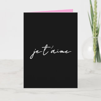 Valentine's Day Card In Contemporary Black  Meddelande