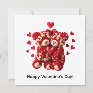 Valentine's Day Card: Loveheart Bears Meddelande