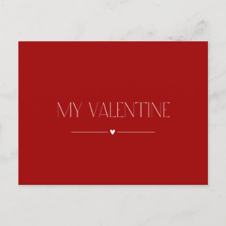Valentines day Card "My Valentine" Vykort