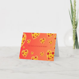 Valentine's Day Card- Pizza Theme Tack Kort