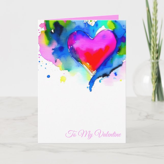 Valentine's Day Card - To My Valentine Meddelande (Framsida)