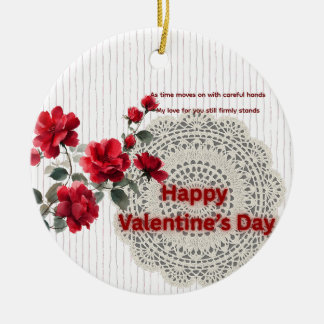 Valentine's Day Ceramic Ornament