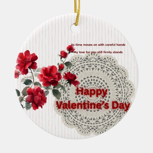 Valentine's Day Ceramic Ornament (Framsidan)