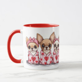 Valentines day Chihuahua Hundar Mugg