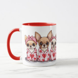 Valentines day Chihuahua Hundar Mugg