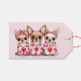 Valentines day Chihuahua Hundar Presentetikett