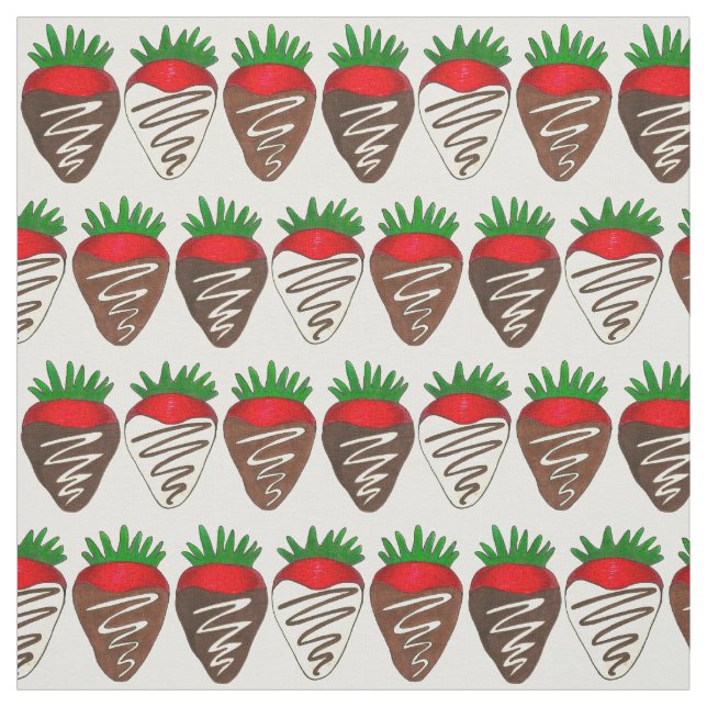 Valentines day Chocolate Covered Strawberry Berry Tyg (Provkarta)