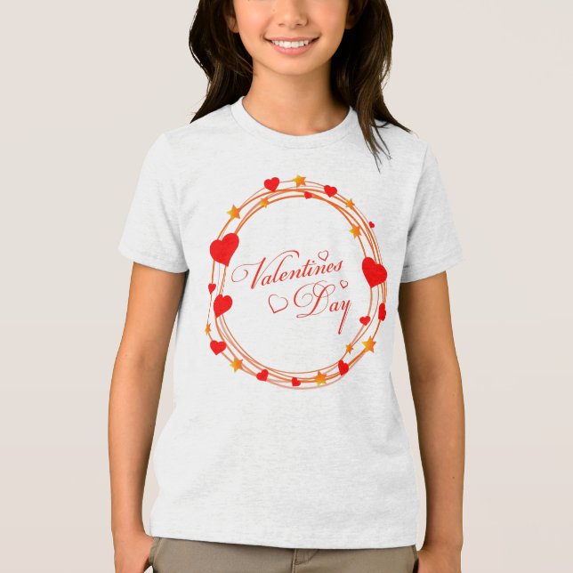 Valentine's Day Circle Design-25695 T Shirt (Framsida)