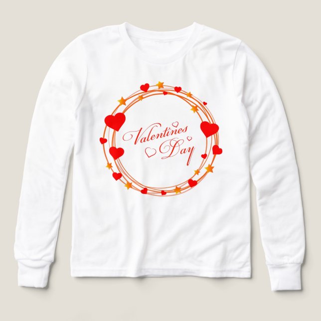 Valentine's Day Circle Design-25695 T Shirt (Design framsida)