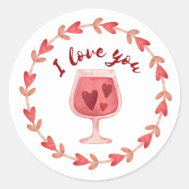 Valentines day Classic Round Sticker Runt Klistermärke