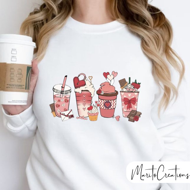  Valentine's Day Coffe jumper for women, love T Shirt (Skapare uppladdad)