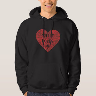 Valentines Day Coffee Kärlek Me Graphic Hoodie