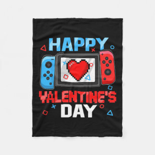 Valentines day Controller Video Game Heart Boy Tod Fleecefilt
