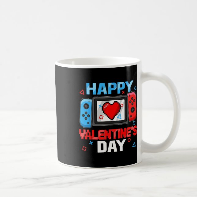 Valentines day Controller Video Game Heart Boy Tod Kaffemugg (Höger)