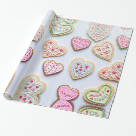 Valentines day Cookies Wrapping Papper Presentpapper